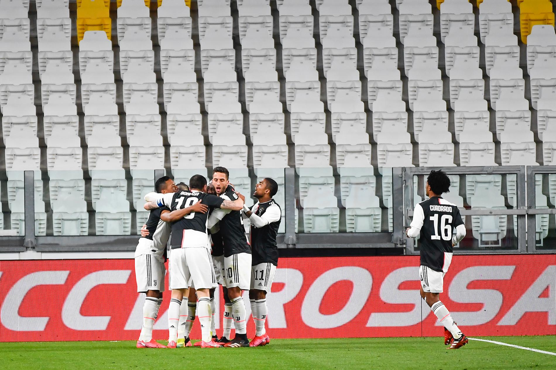 Juventus firade Aaron Ramseys 1–0-mål mot Inter inför tomma stolar på läktaren.