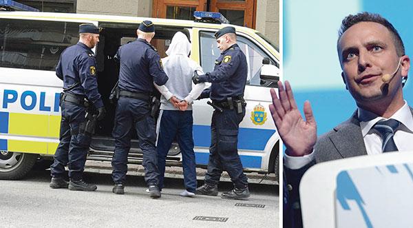 Tomas Tobé: ”En av Moderaternas främsta prioriteringar är att säkra en trygghet att lita på. En central del är att långsiktigt stärka svensk polis. Sverige ska ha minst 25 000 poliser”.