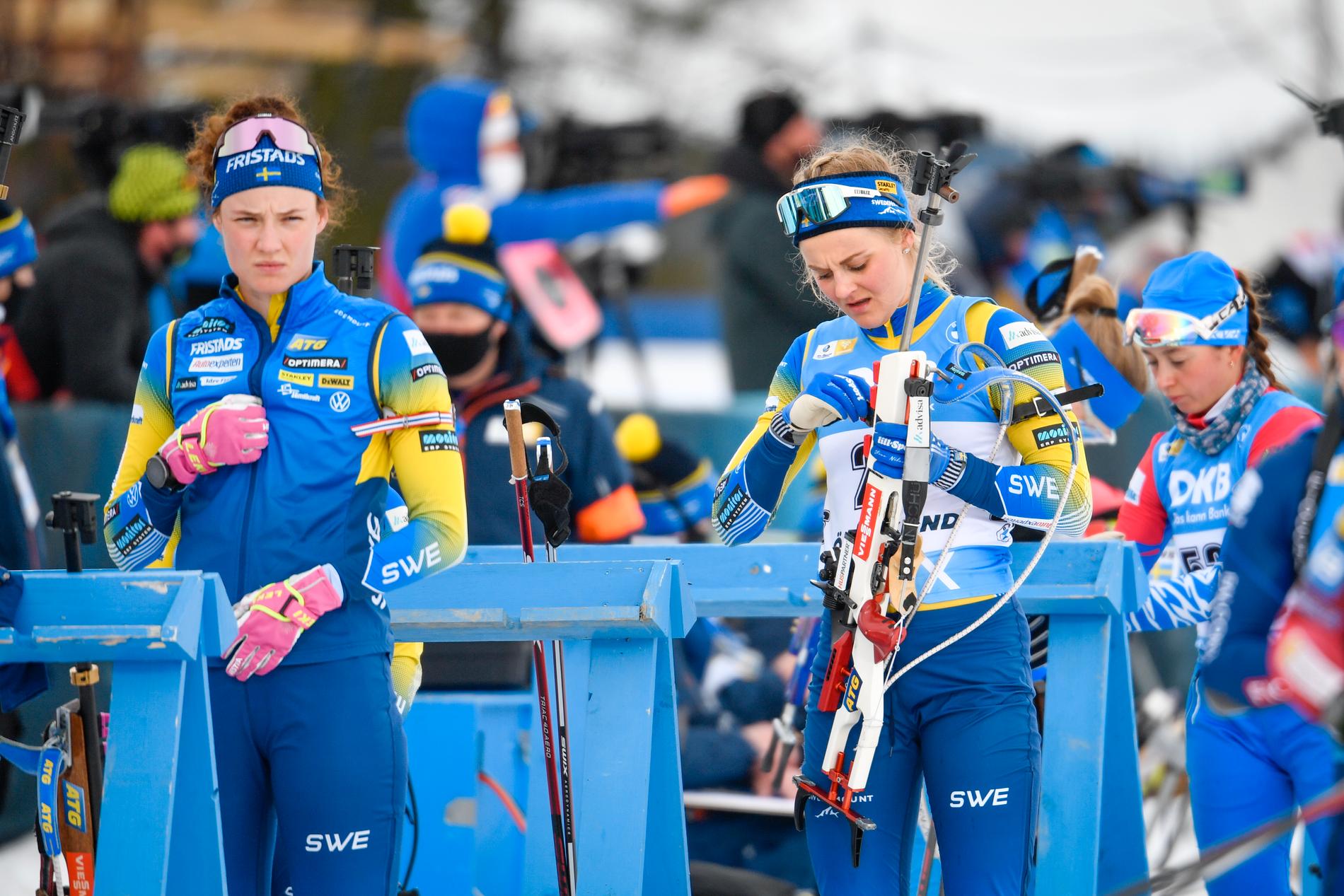 Varken Hanna Öberg eller Stina Nilsson följer med till VM i rullskidskytte i Rupholdning. Arkivbild.