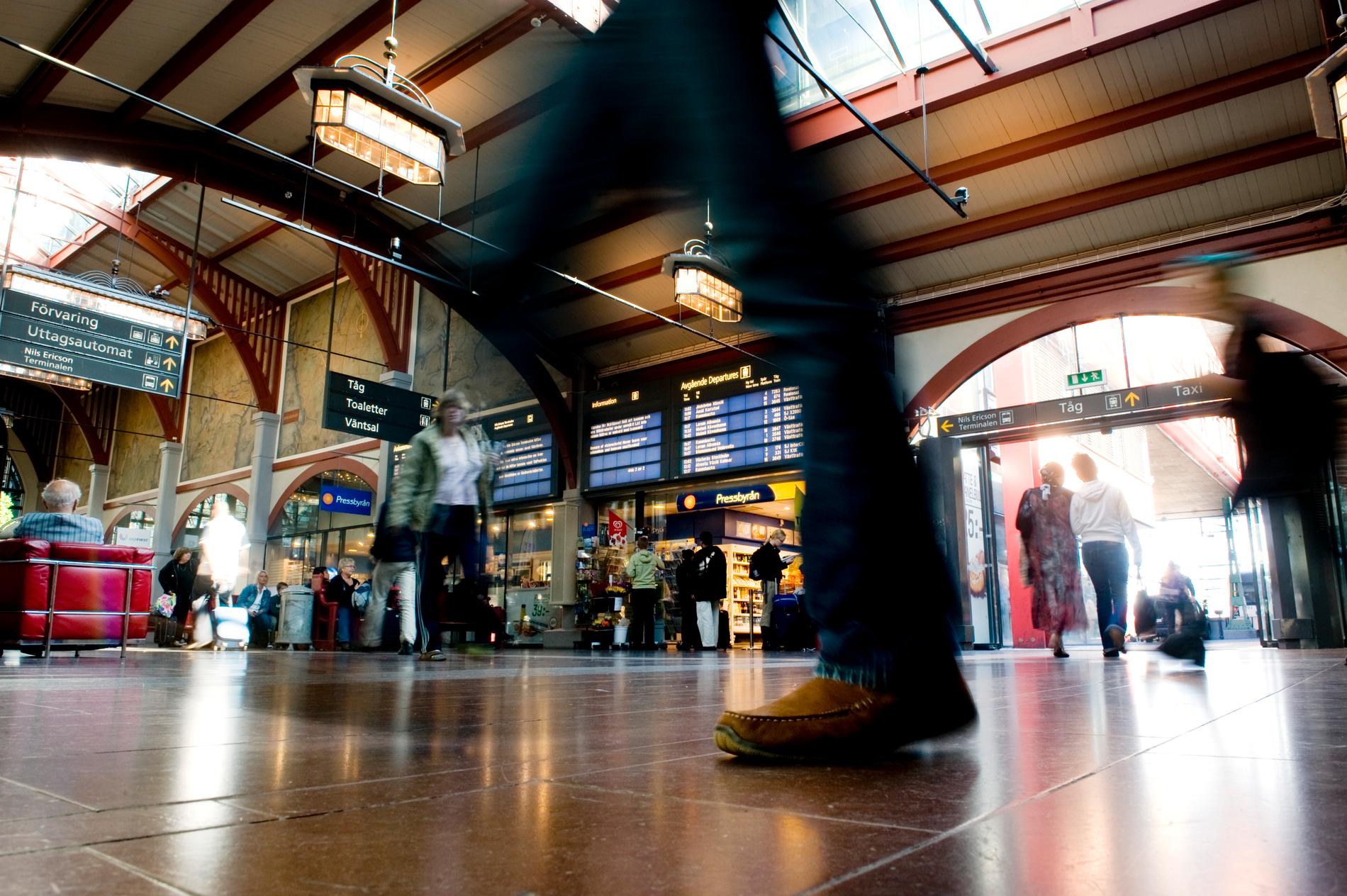 Resenärer på Göteborg Centralstation. Arkivbild. 