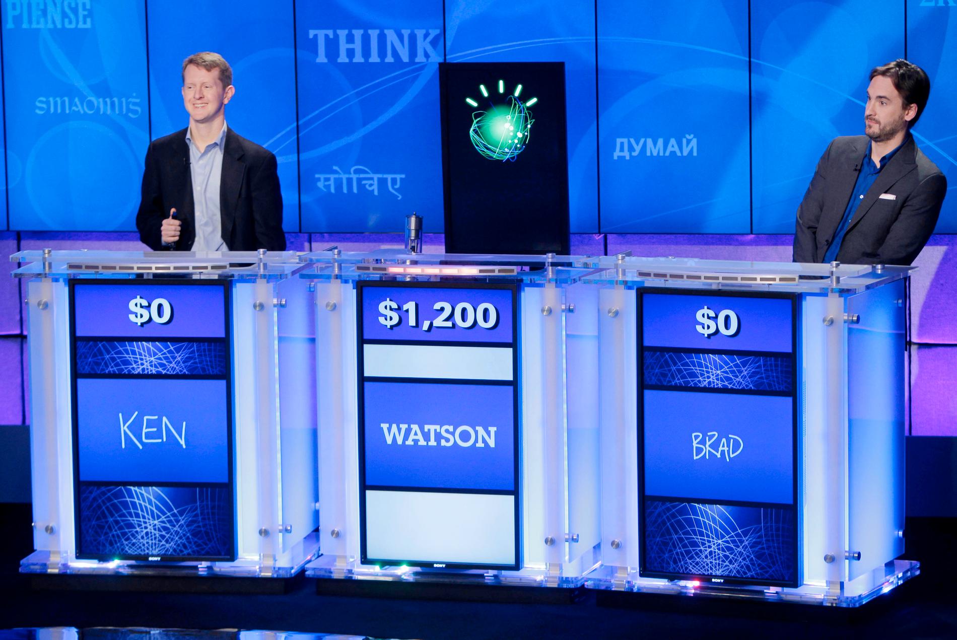 2011 tävlade, och vann, "roboten" Watson i amerikanska "Jeopardy". Nu har Watson, som utvecklats till en mer generell artificiell intelligens (AI), lärt sig svenska. Arkivbild.