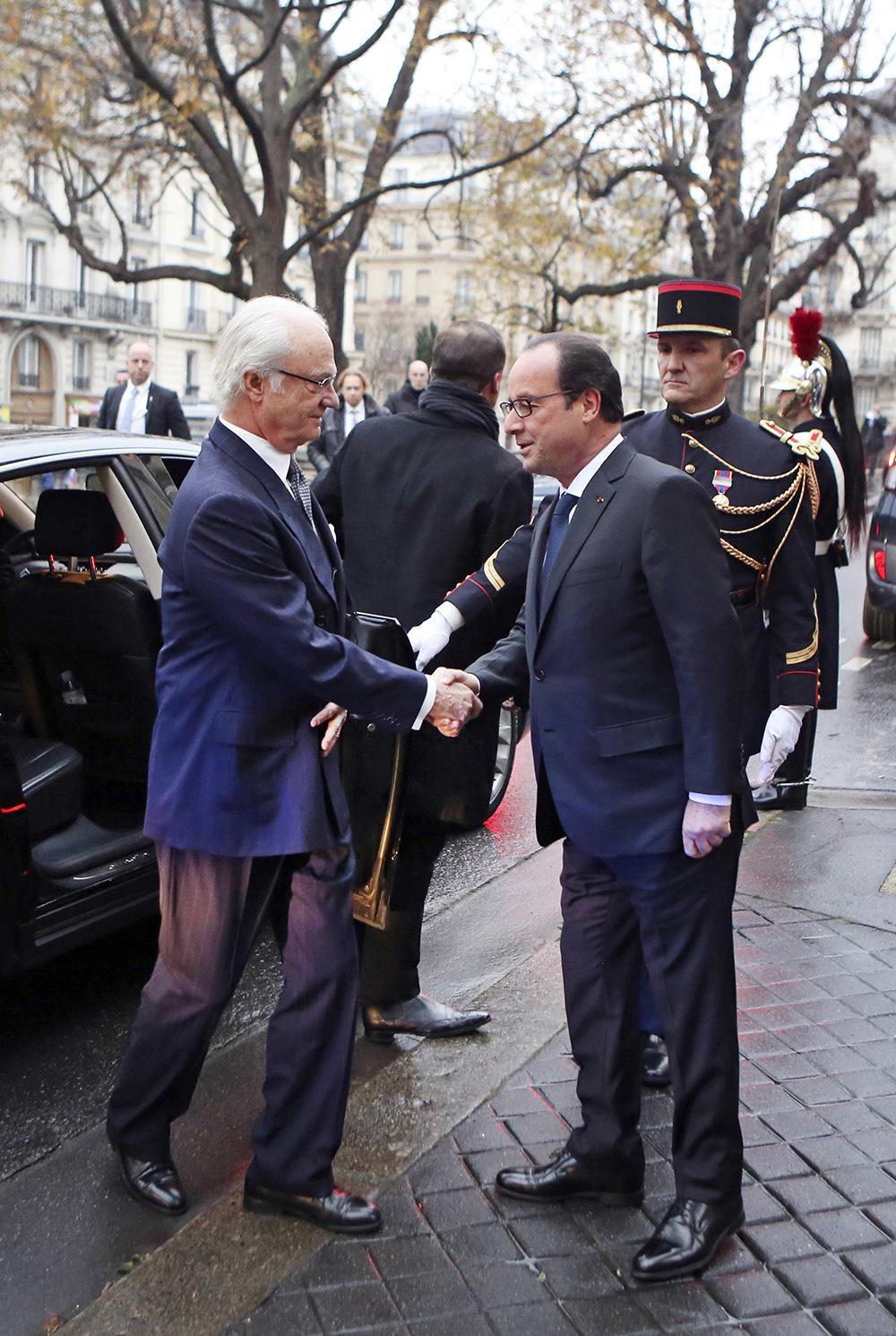 Kungen och Frankrikes president Francois Hollande.