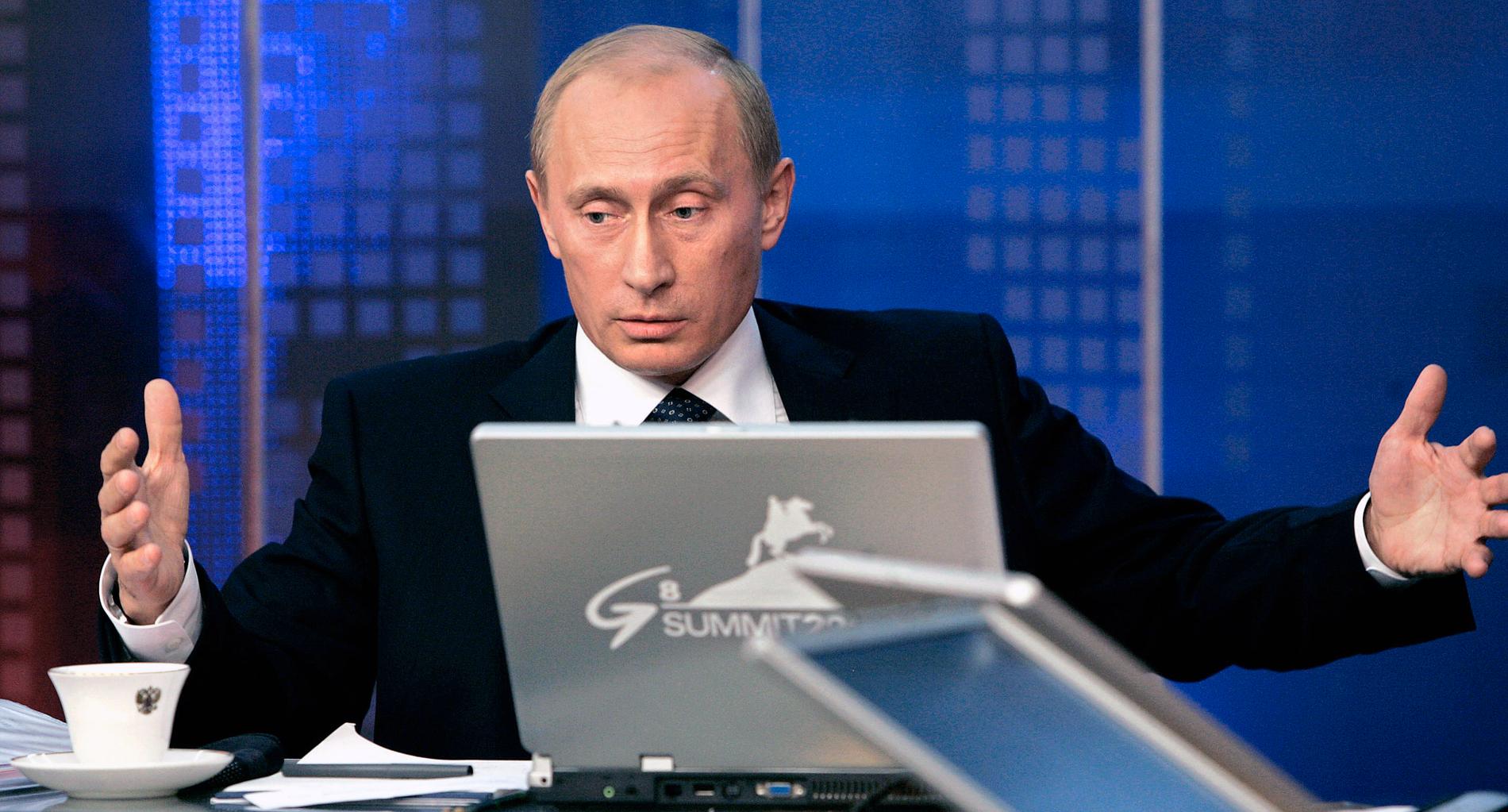 Vladimir Putin slog tillbaka under sin årliga presskonferens.