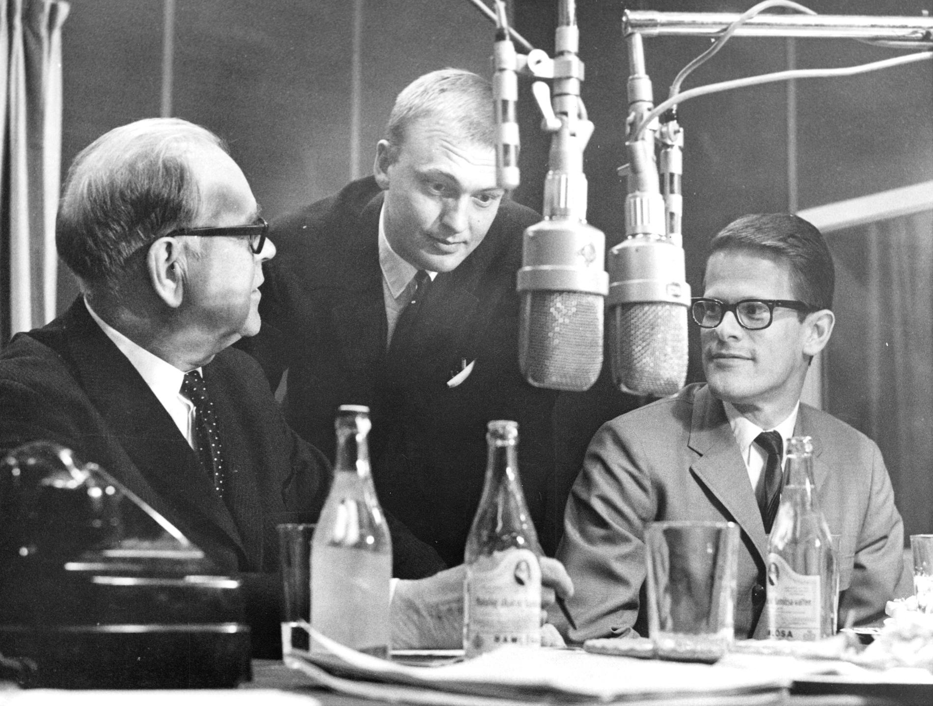 Tage Erlander, Bo Holmström och Ingvar Carlsson 1968