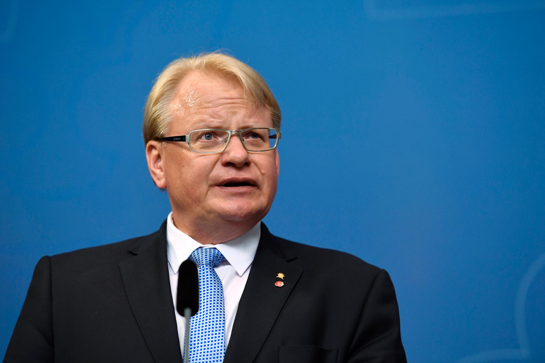 Sveriges försvarsminister Peter Hultqvist