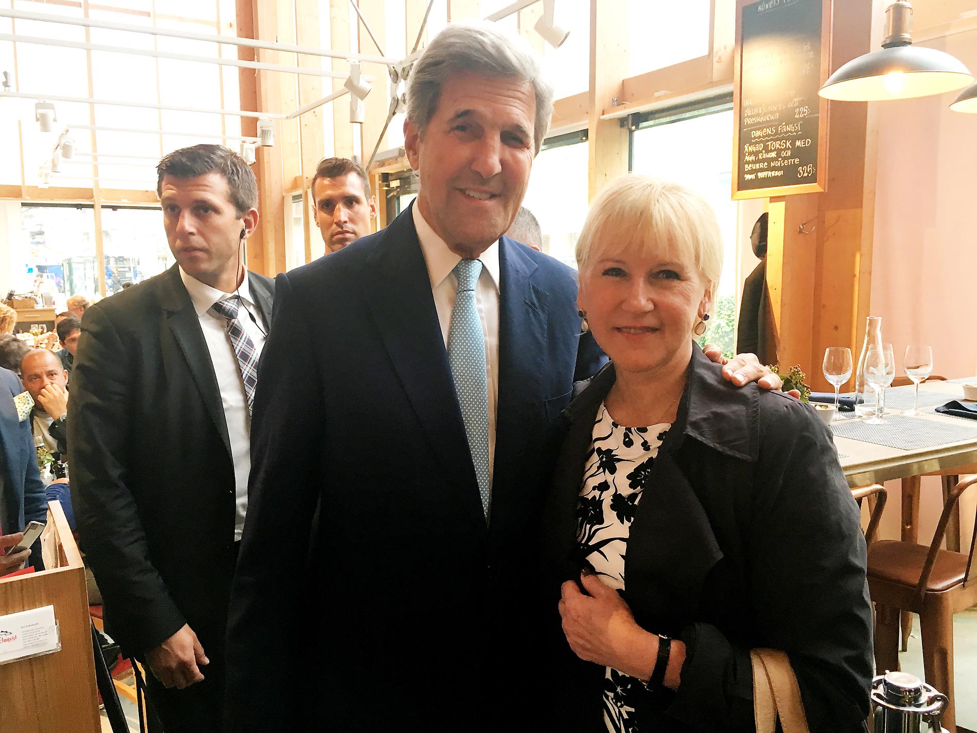 John Kerry och Margot Wallström.