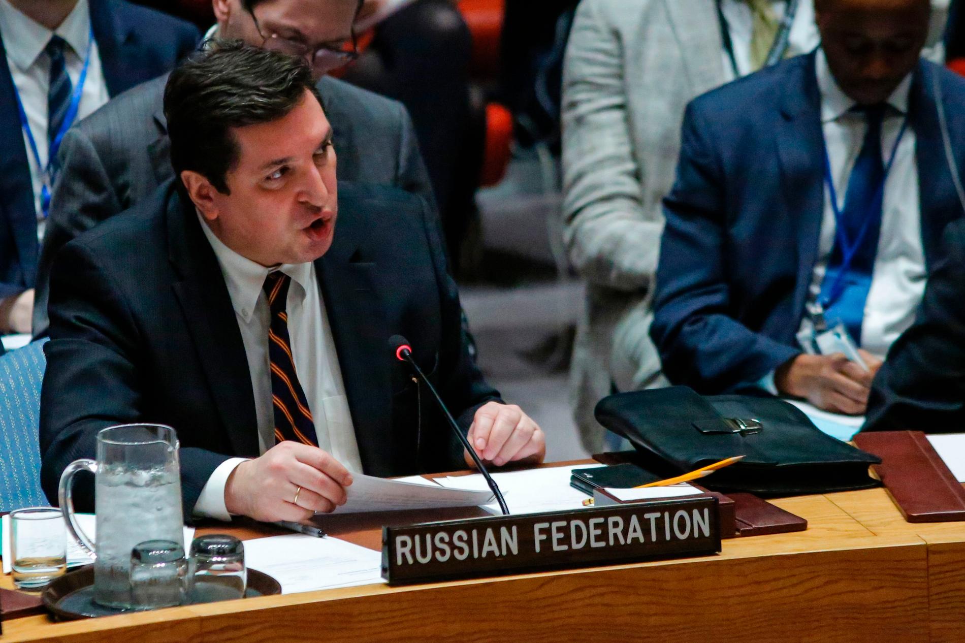 Rysslands biträdande FN-ambassadör Vladimir Safronkov.