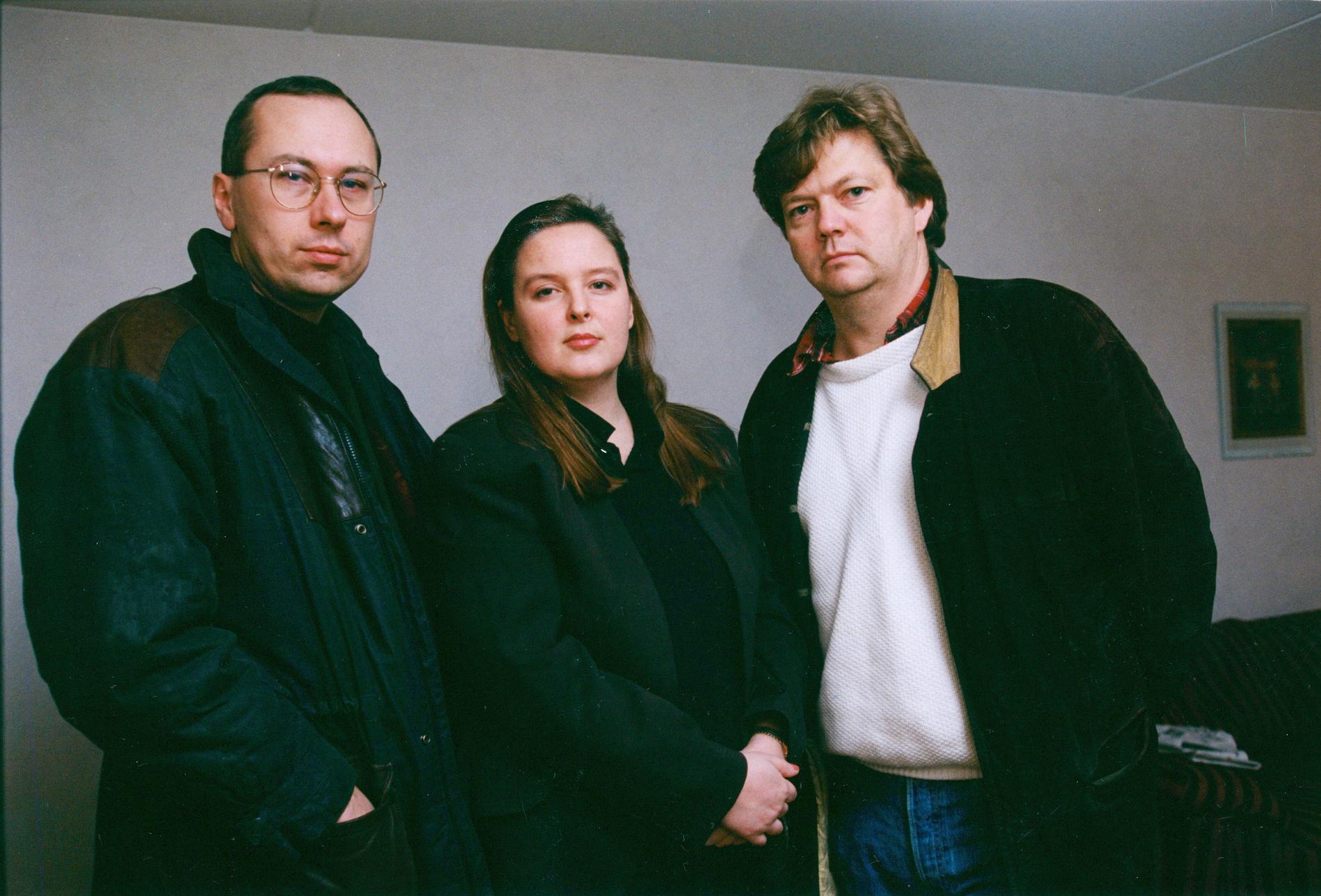 Stefan Borg, Kim Wadström och Urban Andersson på Aftonbladet 1993.