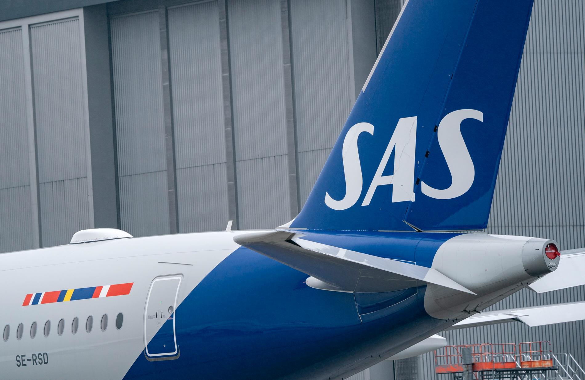 Parkerad SAS-Airbus på Kastrup.