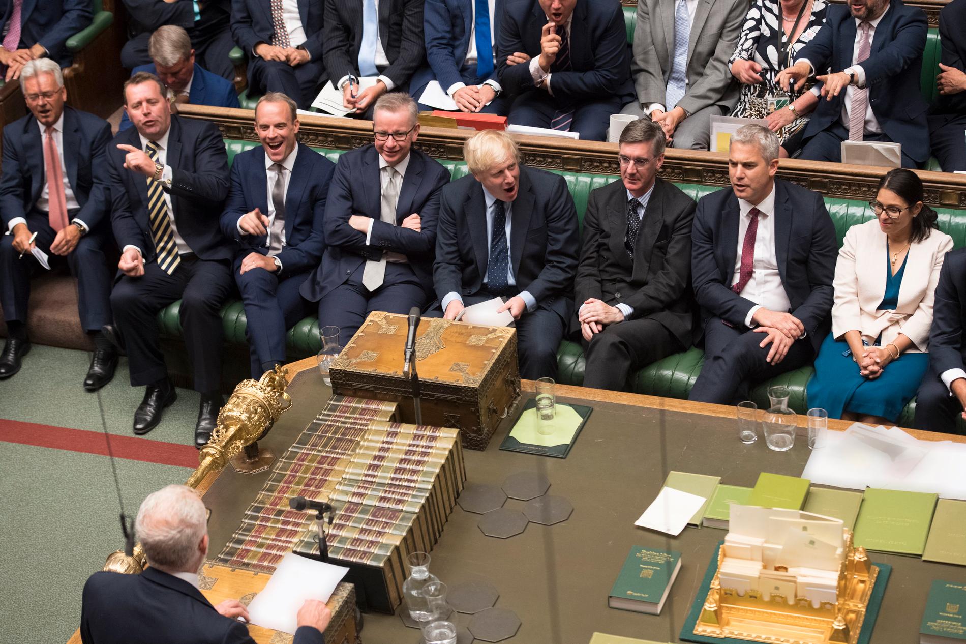 Labourledaren Jeremy Corbin talade i brittiska underhuset under tisdagskvällen.