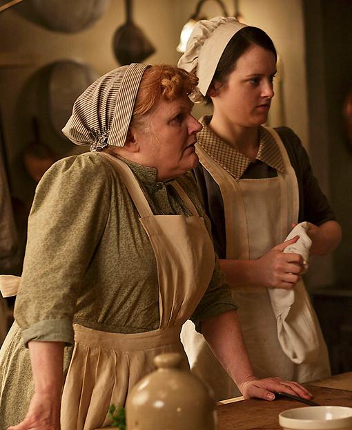 Kocken mrs Patmore (närmast) i tv-serien ”Downton Abbey”.