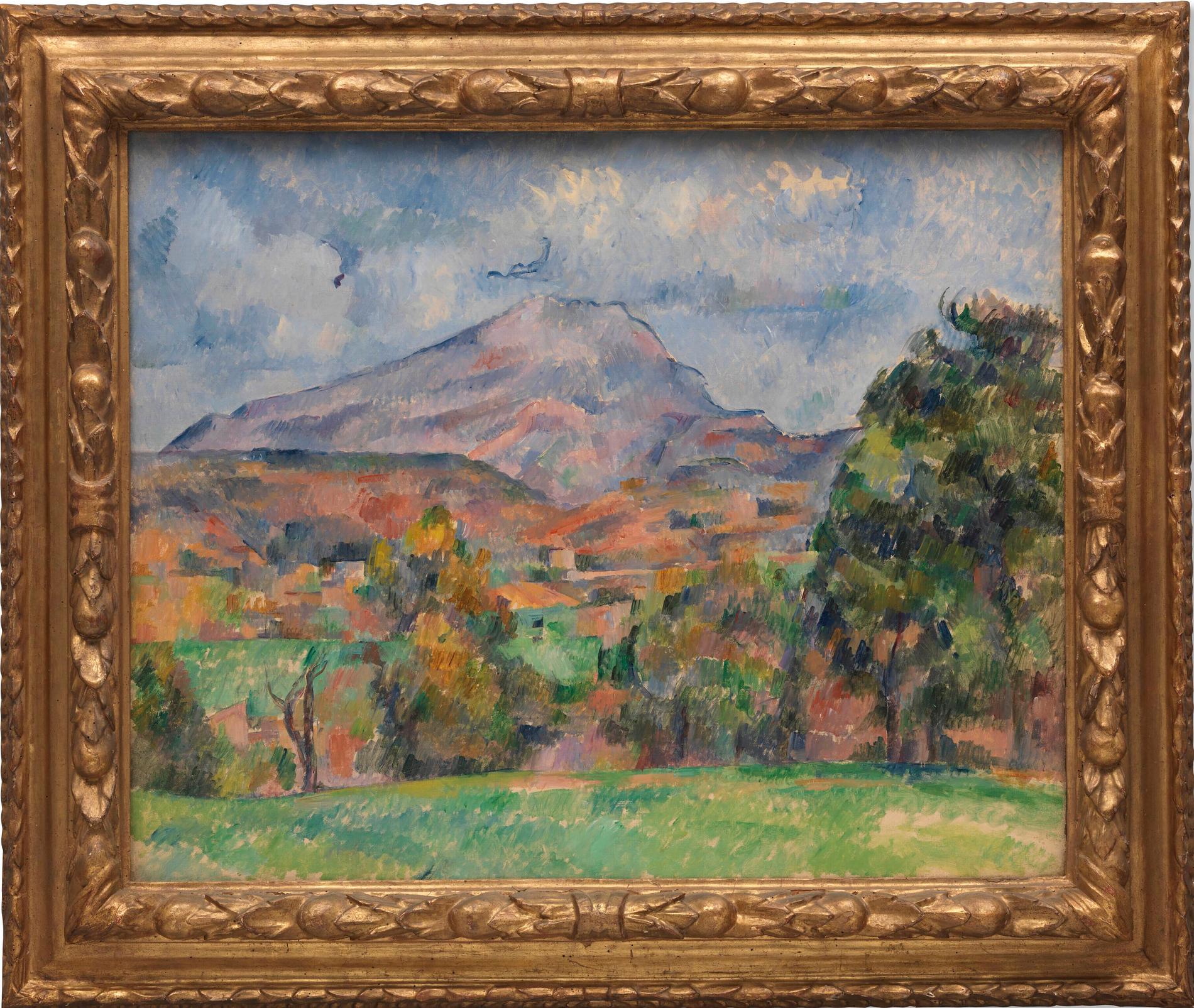 "La Montagne Sainte-Victoire" av Paul Cezanne, ett av de 60 verk som såldes på auktionen. 