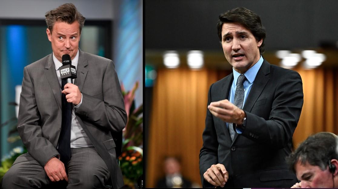 Matthew Perry och Kanadas premiärminister Justin Trudeau var barndomsvänner. Arkivbilder.