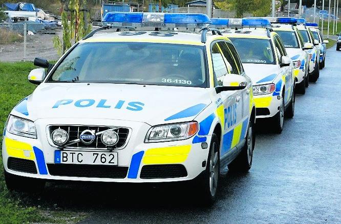 Ingripandepoliser i Stockholm.
