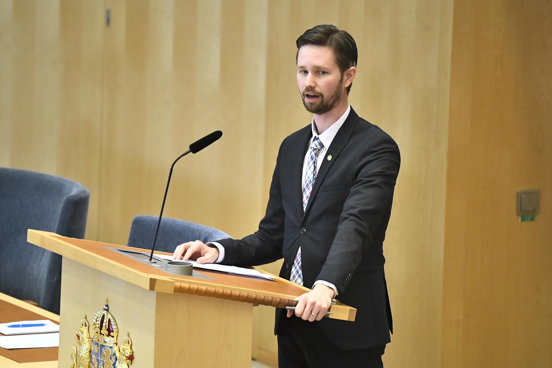 Miljöpartiets rättspolitiske talesperson Rasmus Ling. Arkivbild.