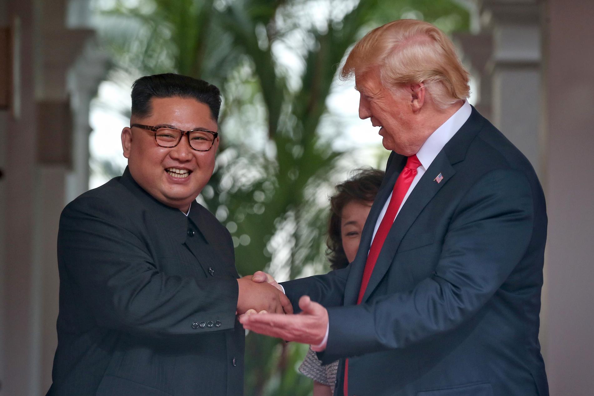 Donald Trump och Kim Jong-Un.
