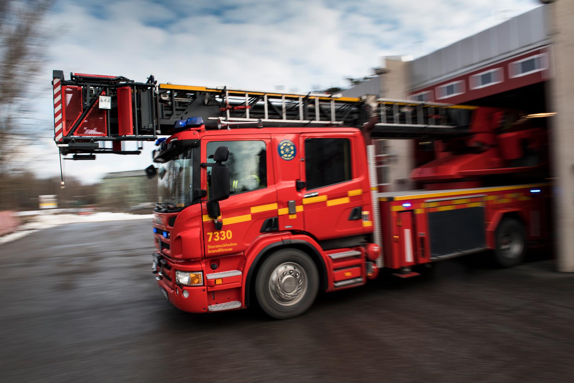 Räddningstjänsten larmades om en brand i ett höghus i Huvudsta, Solna. Arkivbild.