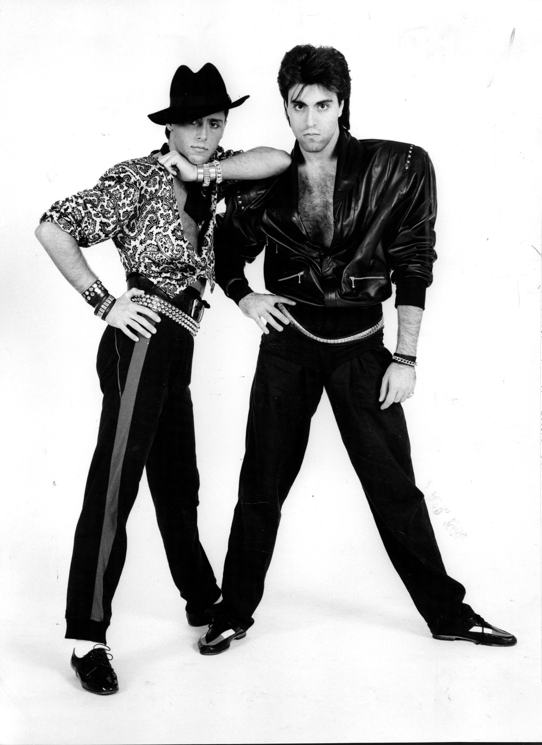 Emilio och Vito Ingrosso efter genombrottet som dansare 1985.