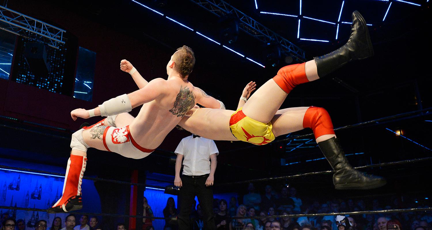 Wrestling – så kan det se ut. Bild från gala i Stockholm 2015.