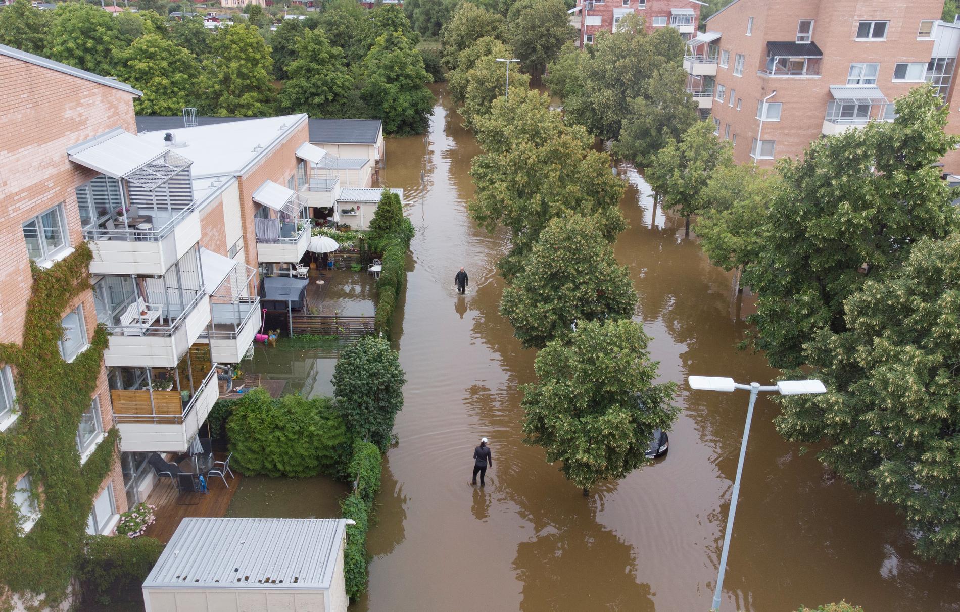 Översvämningar i Gävle.