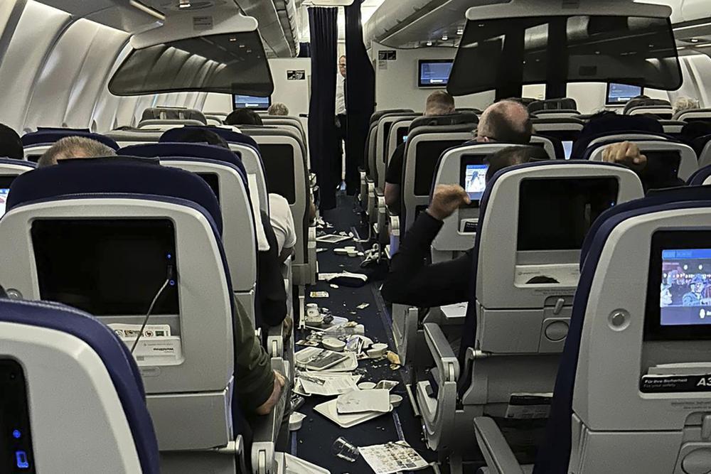 Turbulens under Lufthansa-flygningen. 