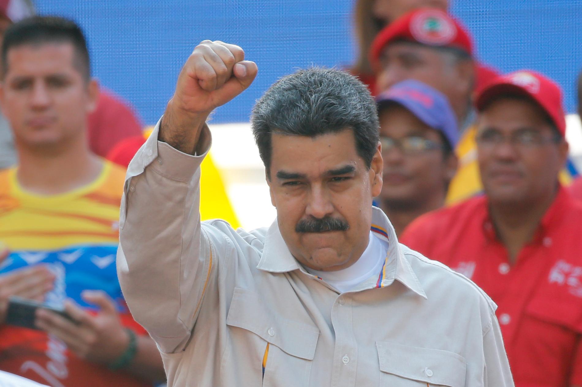 President Nicolás Maduros svar på oppositionens militärunderstödda uppror kan bli våldsamt. Arkivbild.