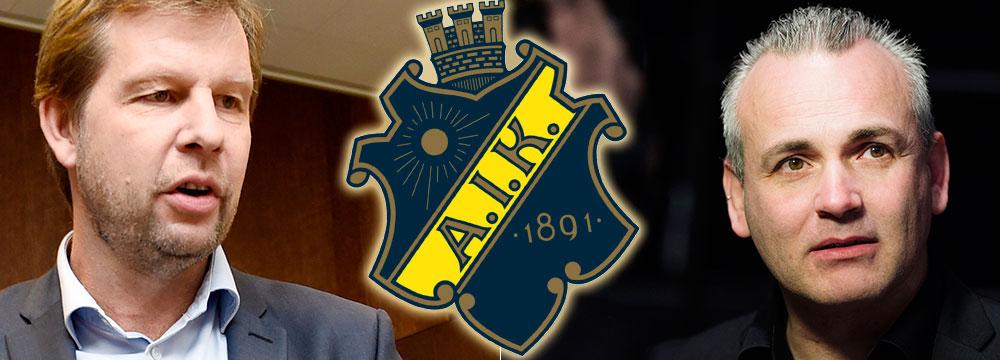 Vd:n Thomas Edselius och ordföranden Johan Segui, AIK.