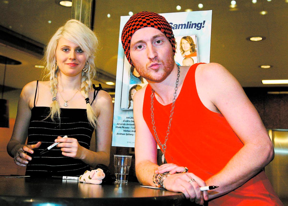 Amanda Jenssen och Daniel Karlsson i Idol 2007.