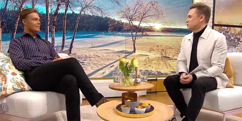 Simon Wall intervjuades i TV4:s Nyhetsmorgon av programledaren Anders Pihlblad