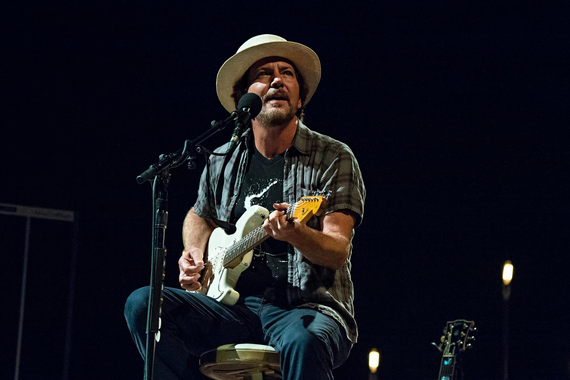 Eddie Vedder vid ett tidigare framträdande på Ohana Festival 2018. Arkivbild.