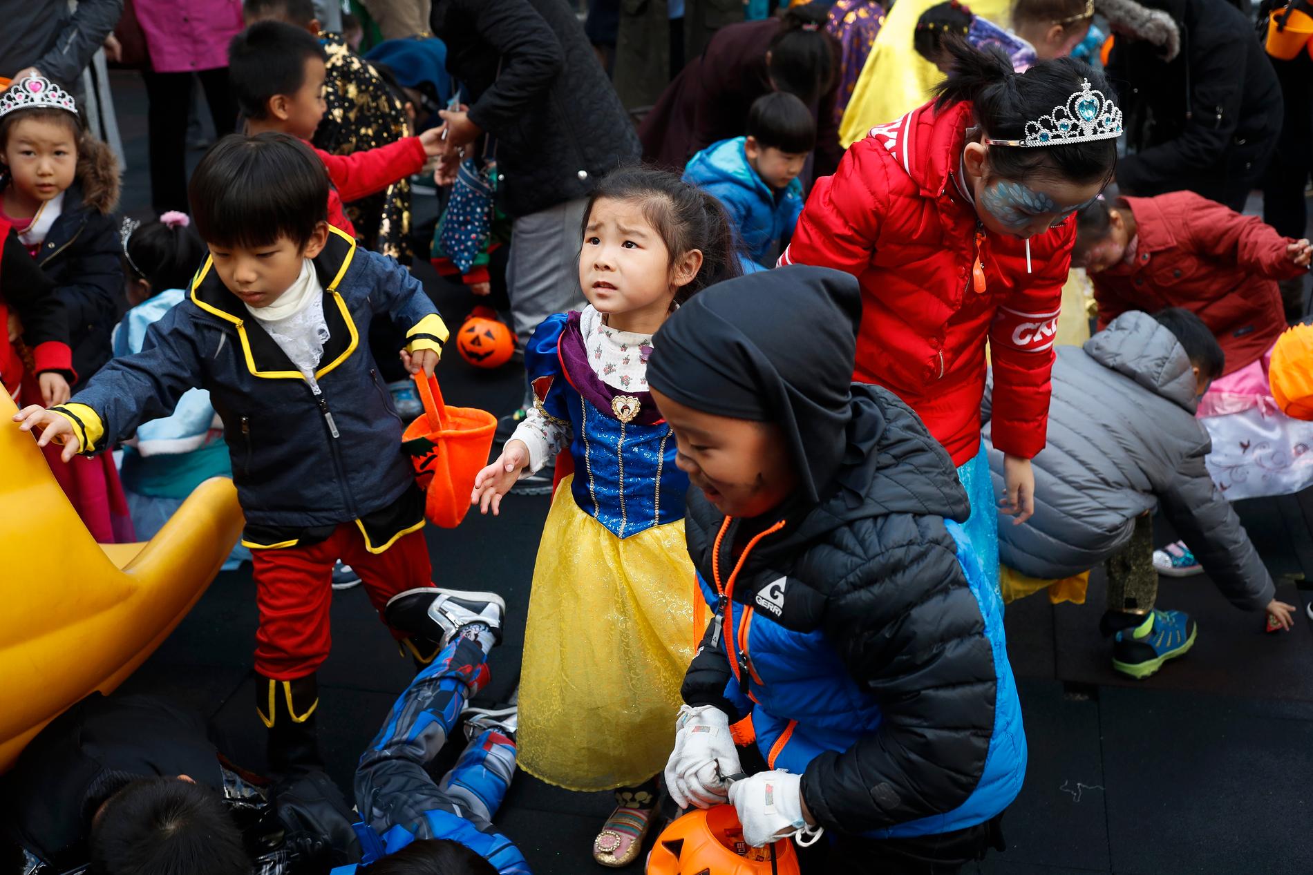 Kinesiska förskolebarn, dock inte de förgiftade i Henan. Arkivbild.
