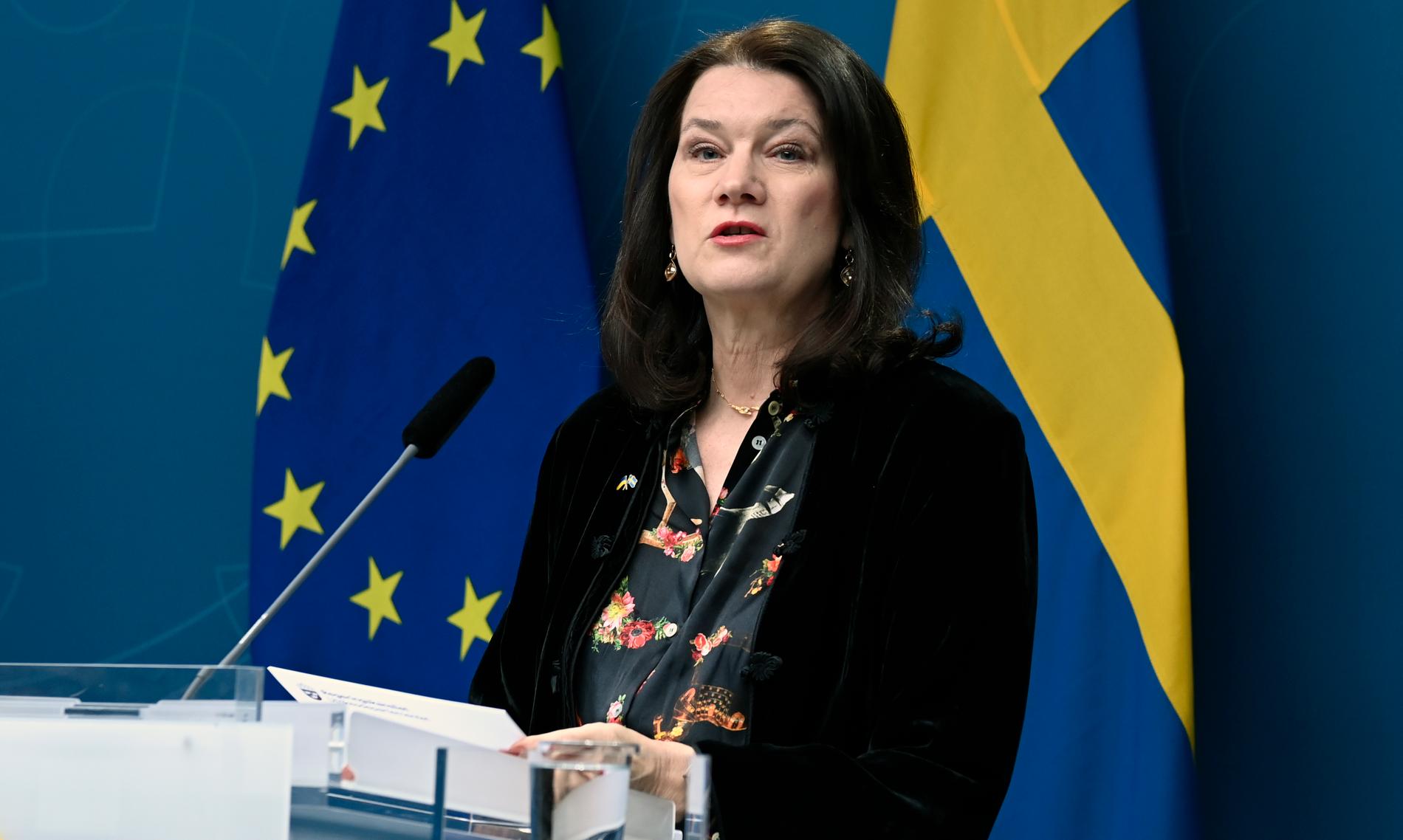 Utrikesminister Ann Linde. 