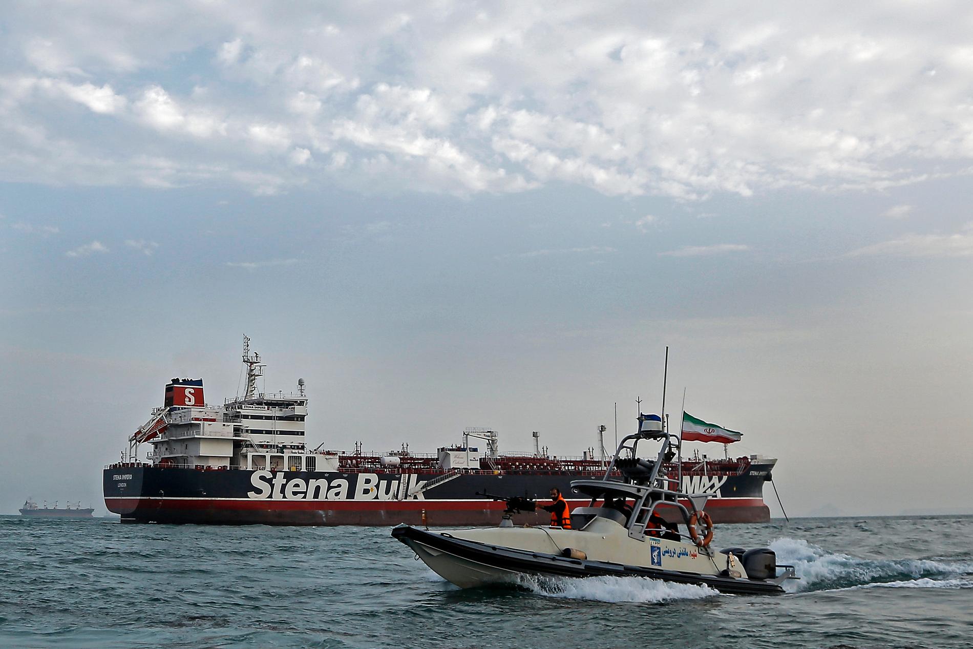 Det brittiskflaggade oljefartyget Stena Impero är beslagtaget av Iran. Arkivbild.