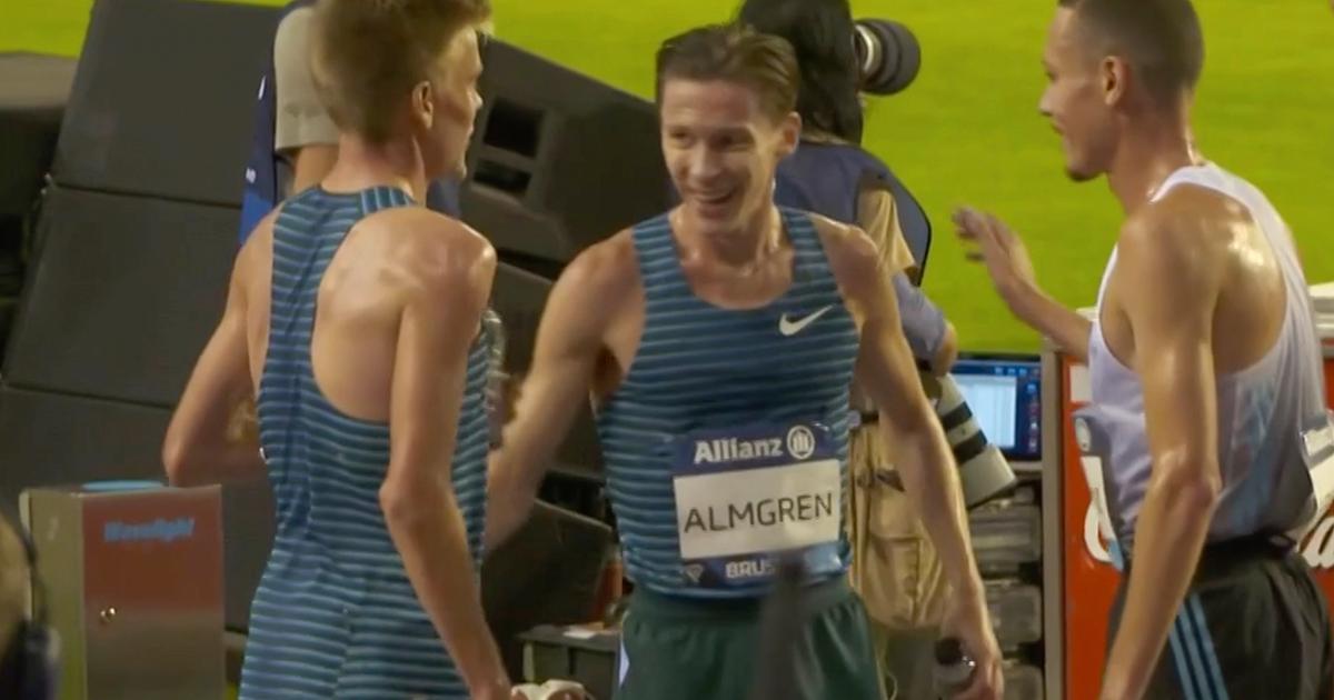 Andreas Almgren slog nytt svenskt rekord på 5000 meter.