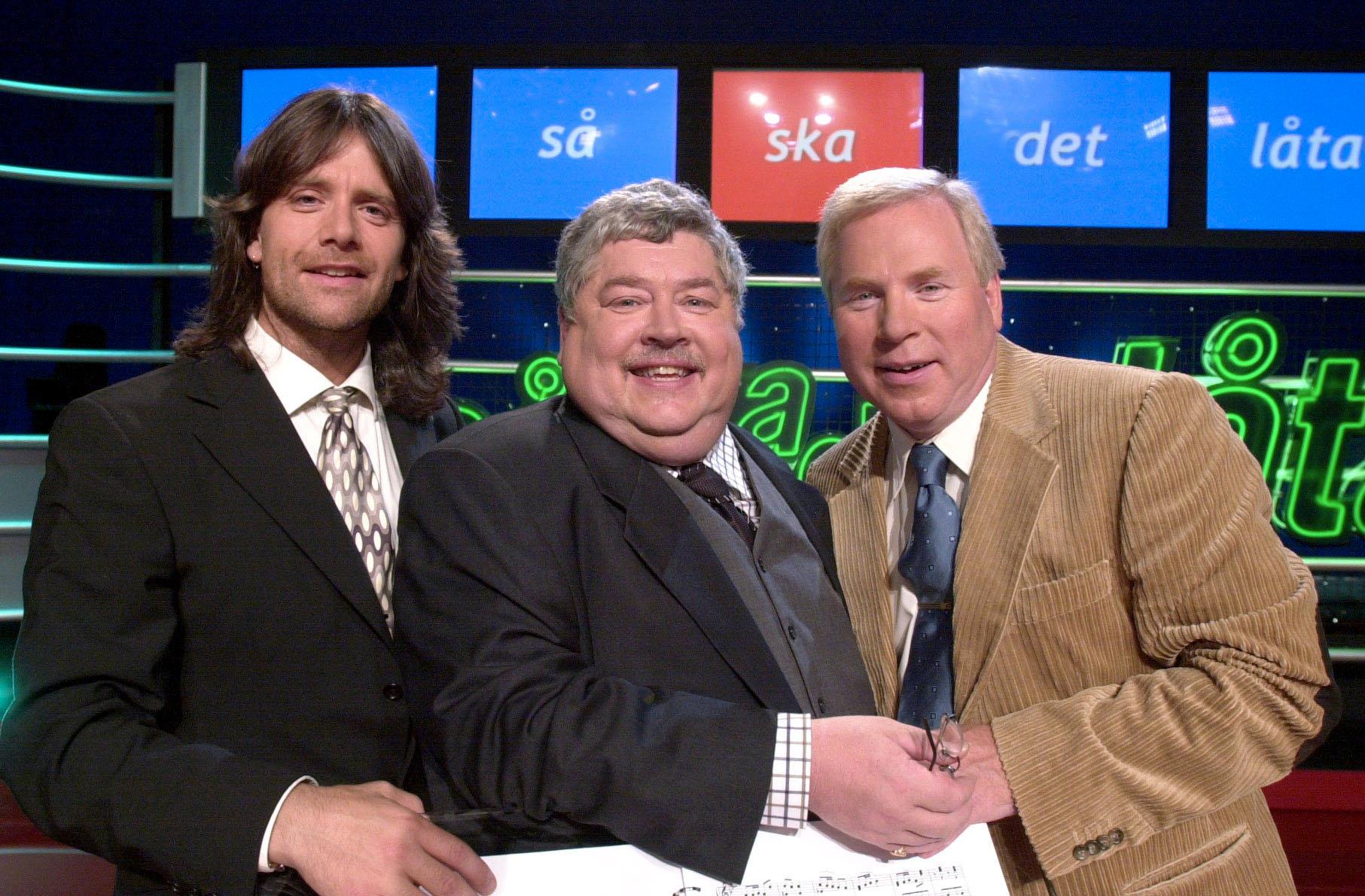 Robert Wells, Peter Harrysson och Anders Berglund medverkade i de första säsongerna av "Så ska det låta". Arkivbild.