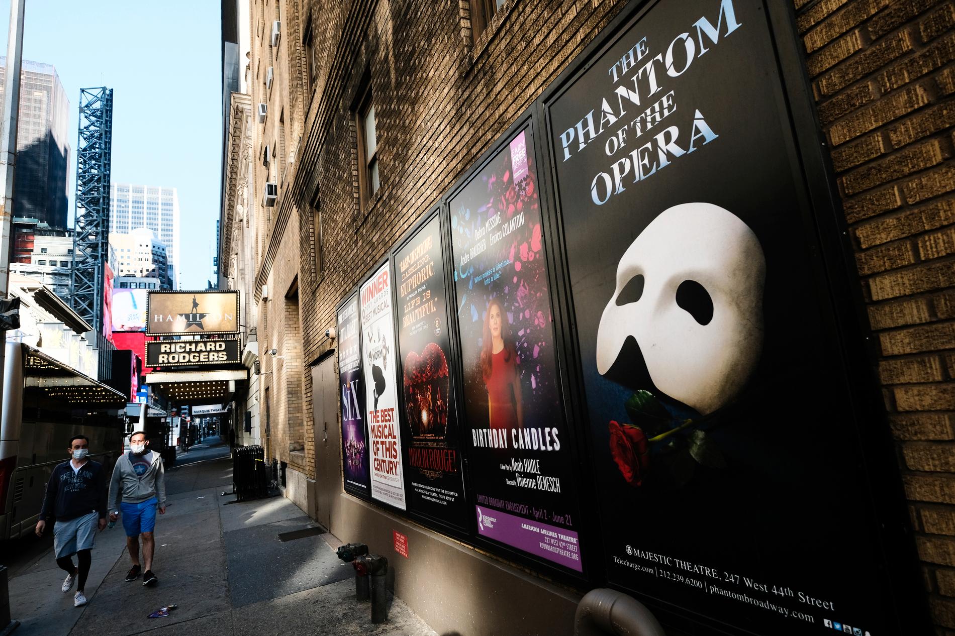 Broadwayteatrarna har kunnat spela för en tredjedel så mycket publik som tidigare, men nu finns ett datum för när allt återgår till normalläge. Arkivbild.