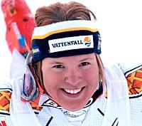Nu är Anja Pärson en vinnare i storslalom också.