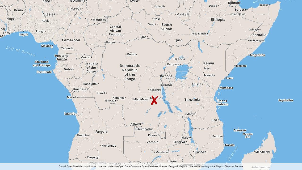 Olyckan skedde i närheten av orten Mayibaridi i sydöstra Kongo-Kinshasa.