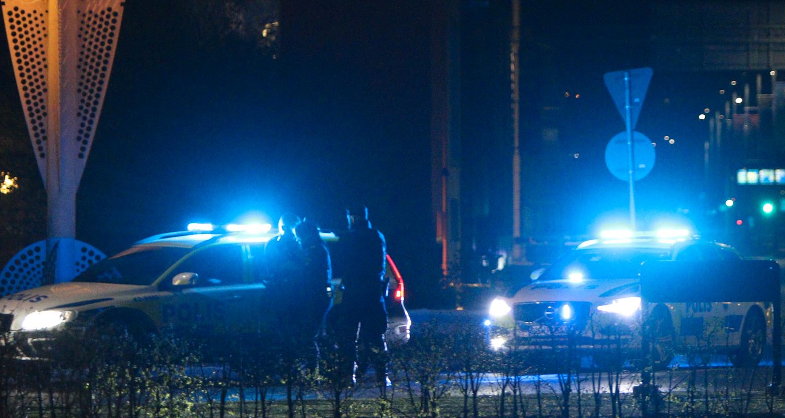 Poliser på plats i Jönköping.