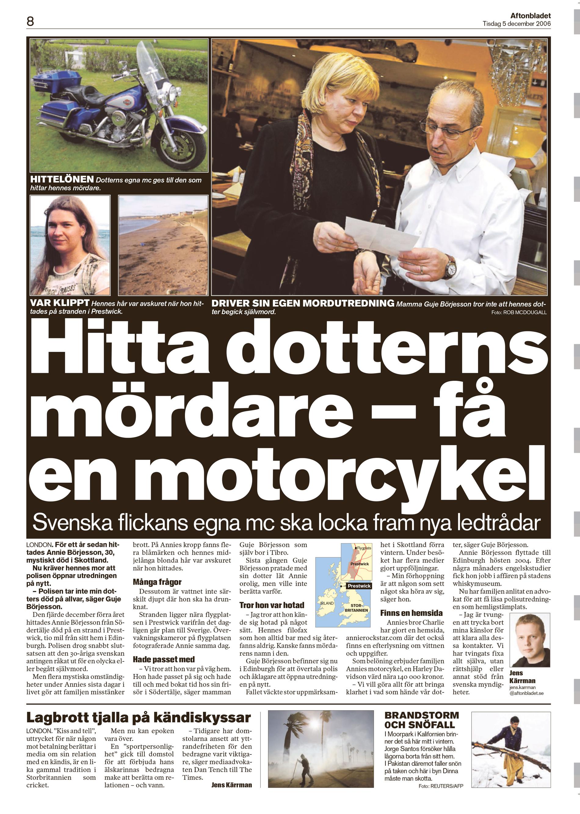 Aftonbladet 5 december 2006. 