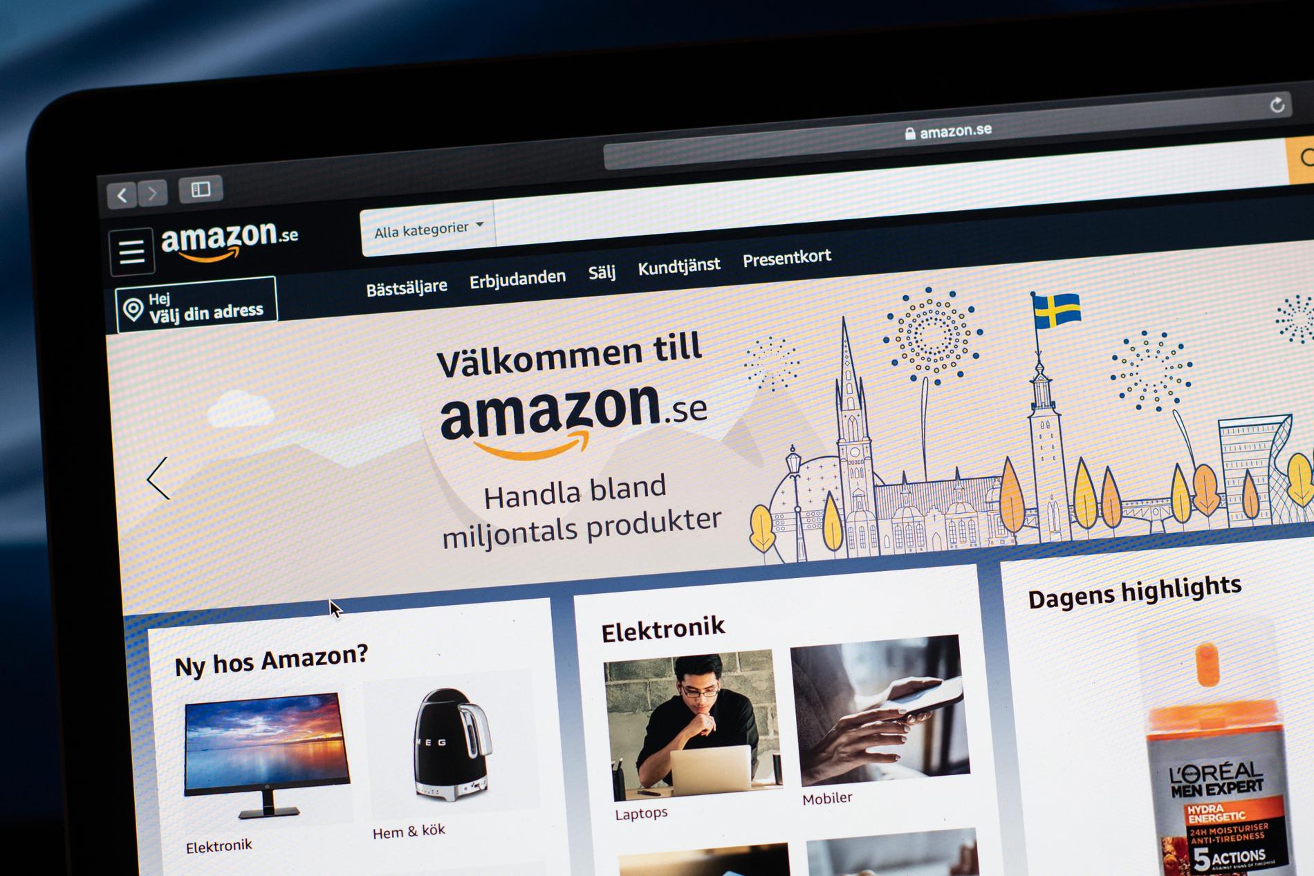 Amazon lanserade sin svenska sajt i oktober förra året. Arkivbild.
