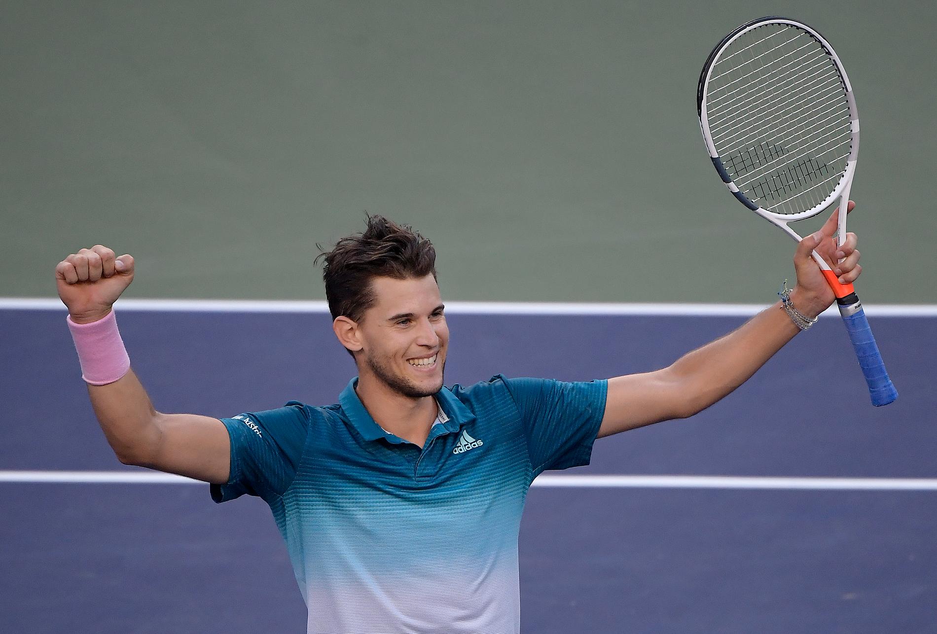 25-årige österrikaren Dominic Thiem vann finalen över Roger Federer i Indian Wells.
