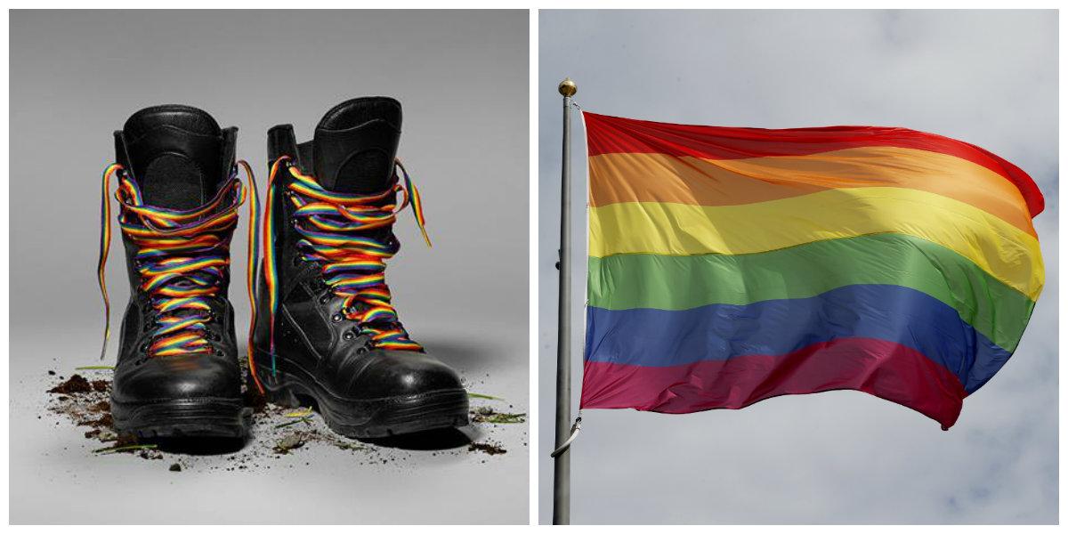 Bilden på kängorna med regnbågsfärgade skosnören togs fram i samband med en Pride-kampanj för två år sedan.
