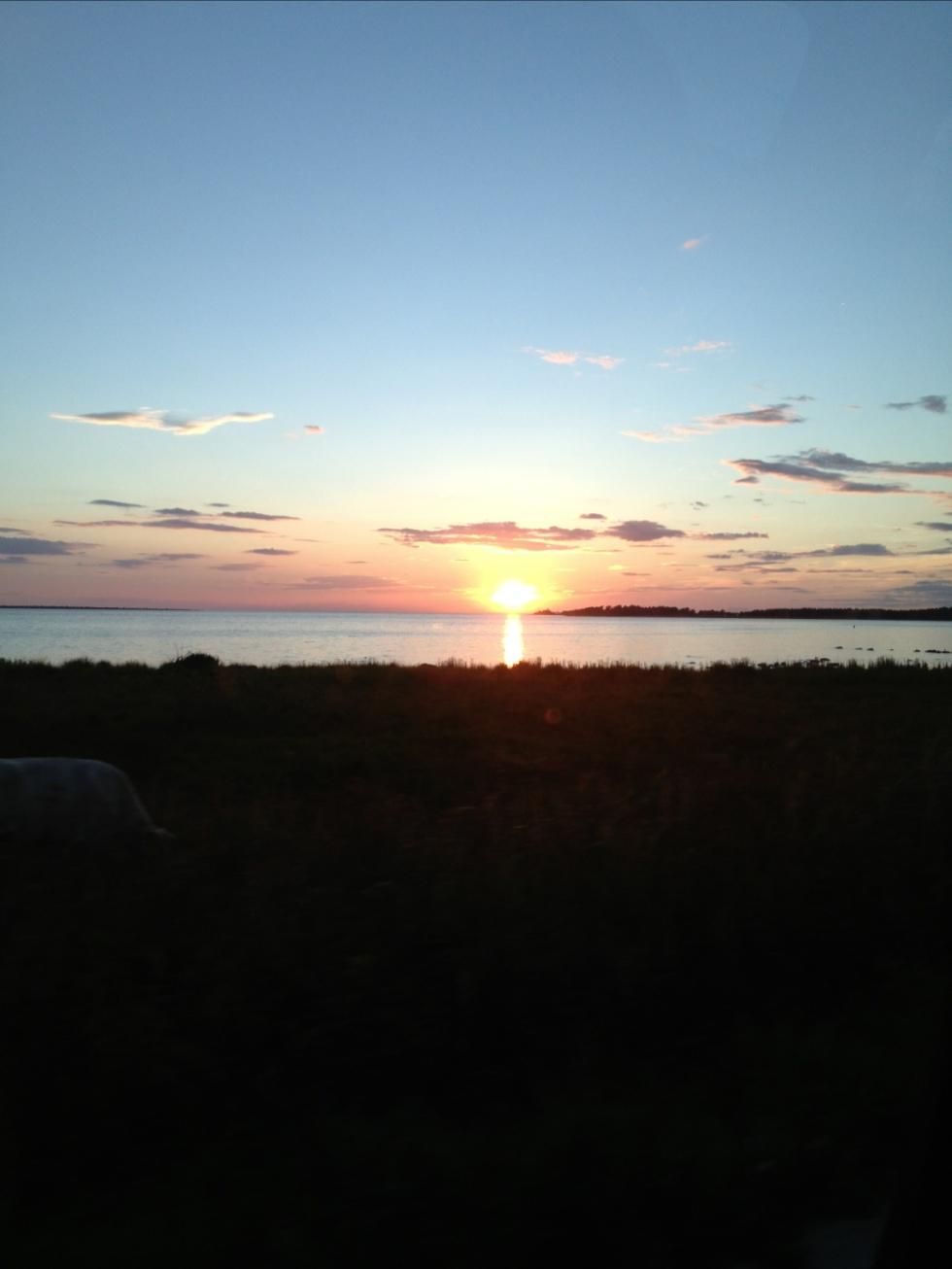 Solnedgång på Gotland.