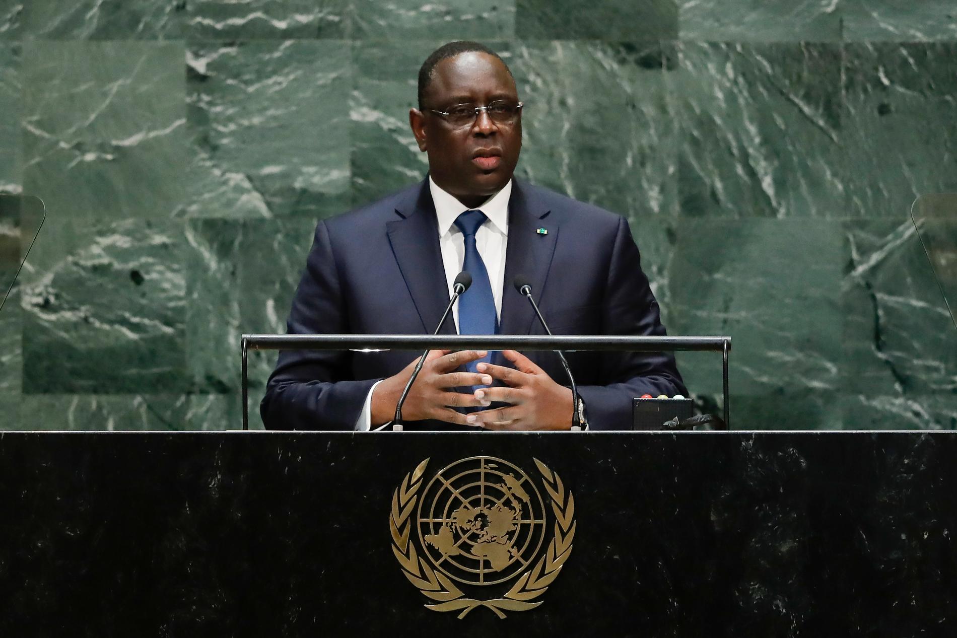 Senegals President Macky Sall. Arkivbild.