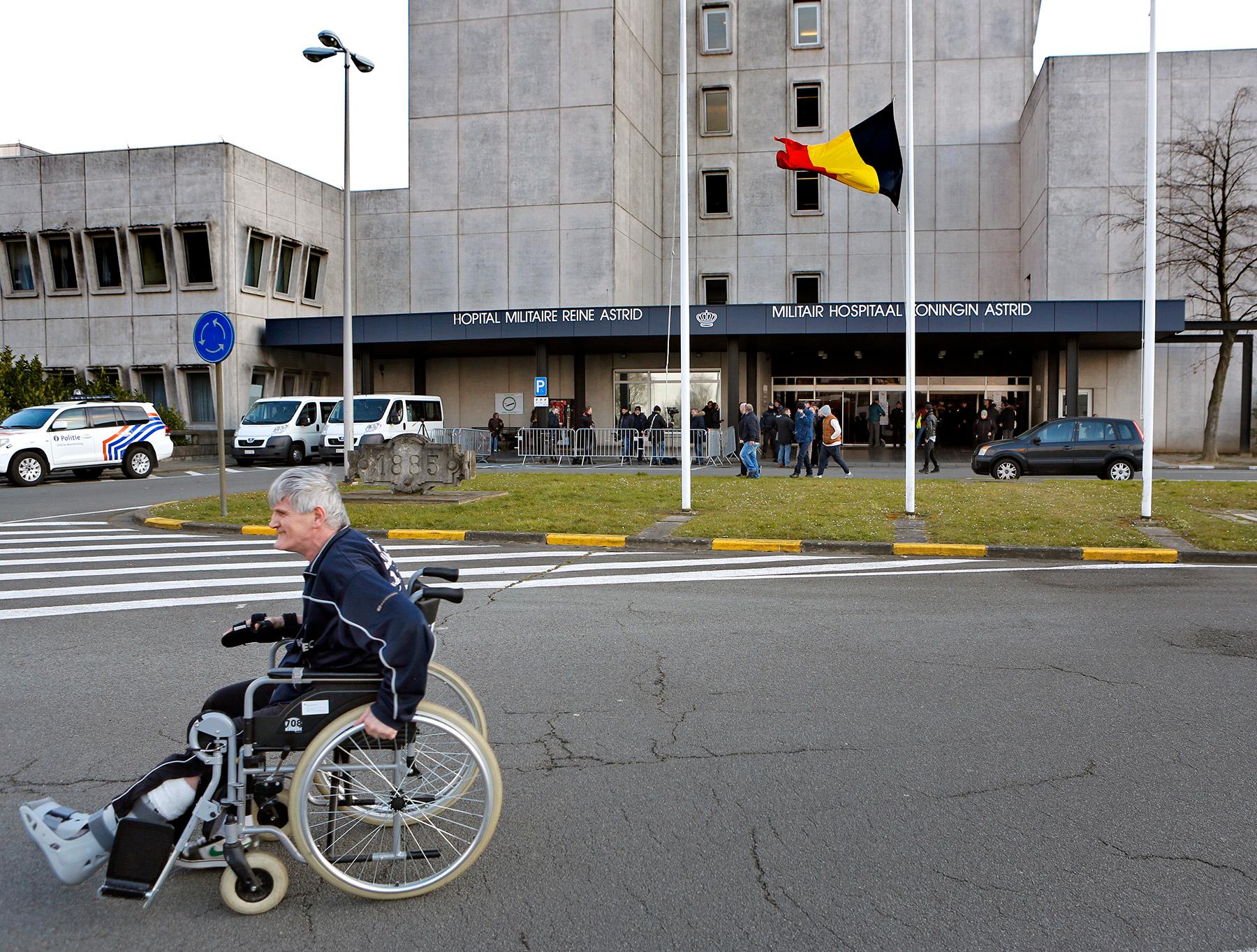 De flesta skadade har flyttats till militärsjukhuset i Bryssel