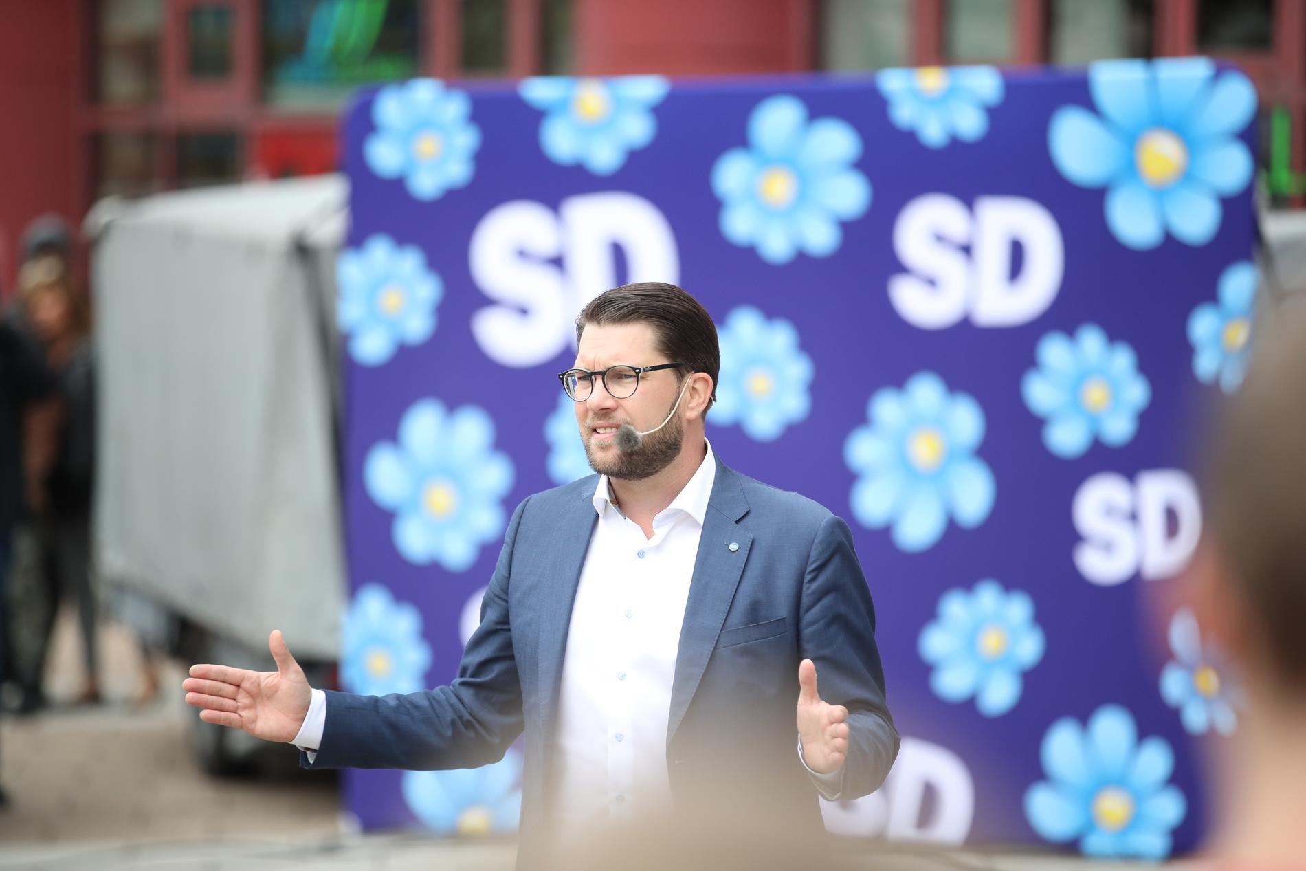 Sverigedemokraterna har överlägset flest följare på Instagram (70 300), men partiledaren Jimmie Åkesson har inget privat konto. Arkivbild.
