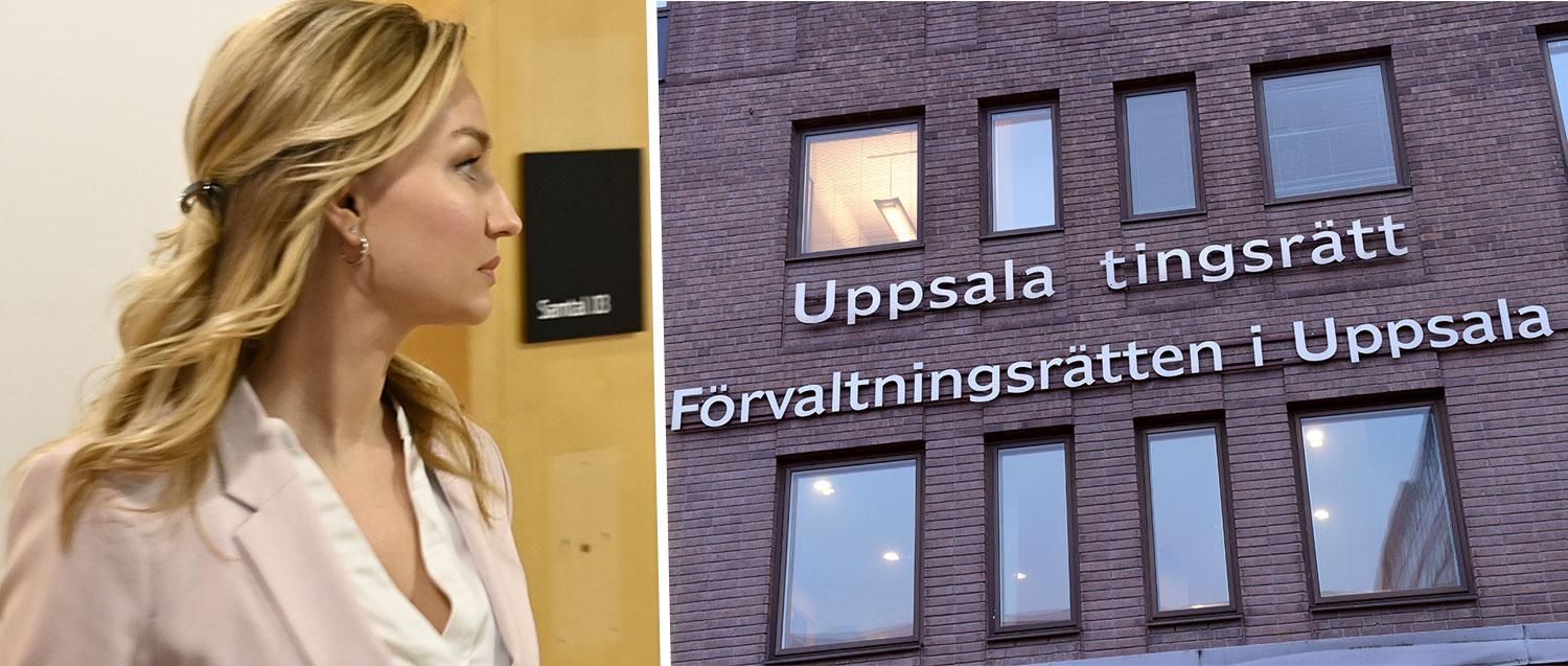 Kristdemokraternas partiledare Ebba Busch var idag i Uppsala tingsrätt angående fastighetstvisten med Uppsalabon Esbjörn.