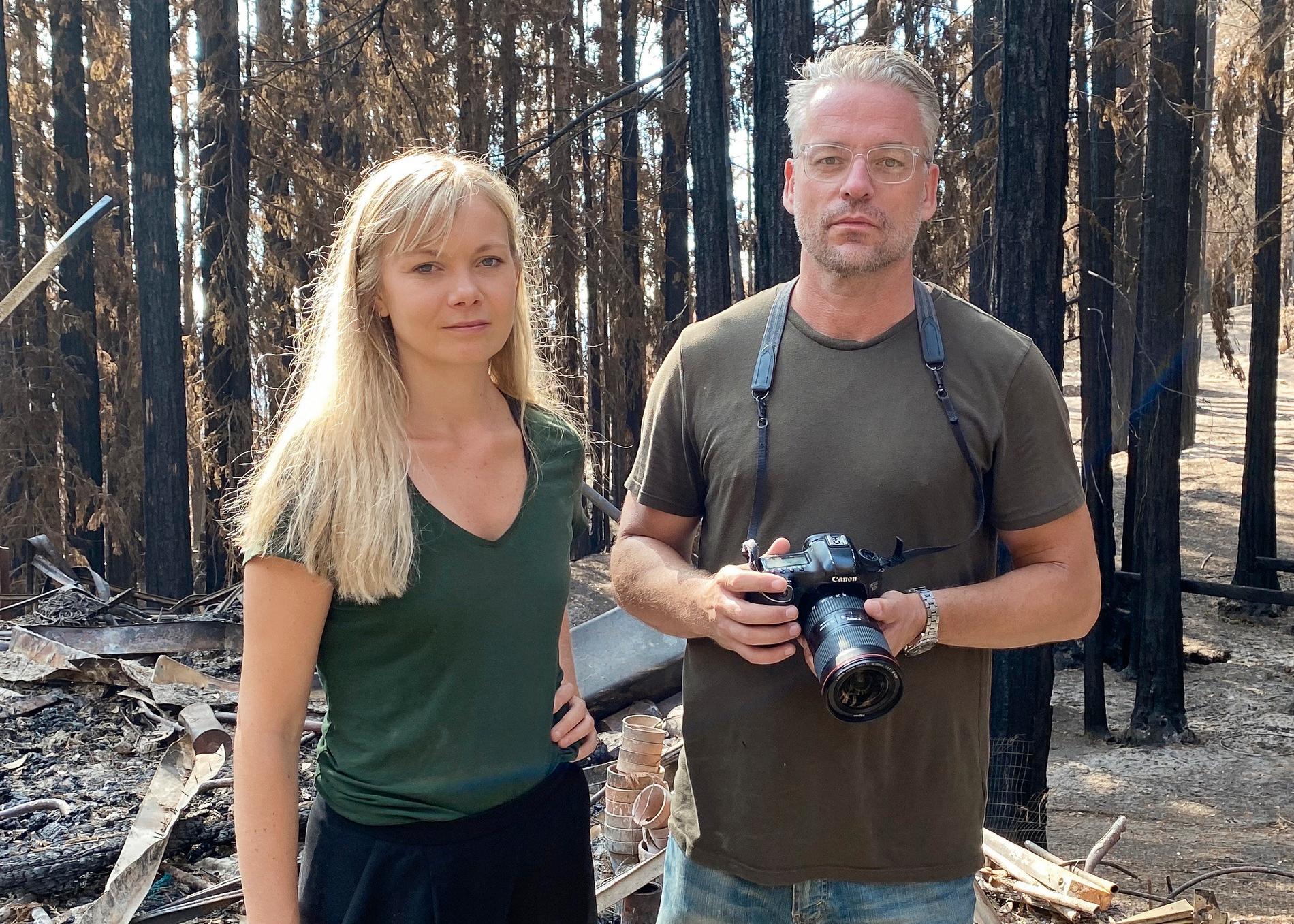Aftonbladets Emelie Svensson och Pontus Höök på plats i Boulder Creek.
