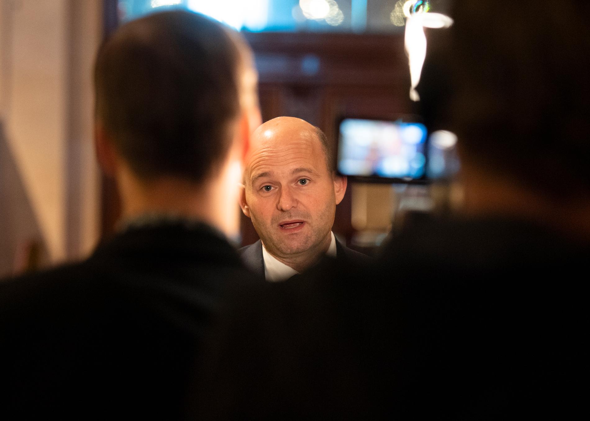 Sören Pape Poulsen, dansk fd justitieminister, deltog i torsdagens Moderatseminarium om gängbrottslighet.